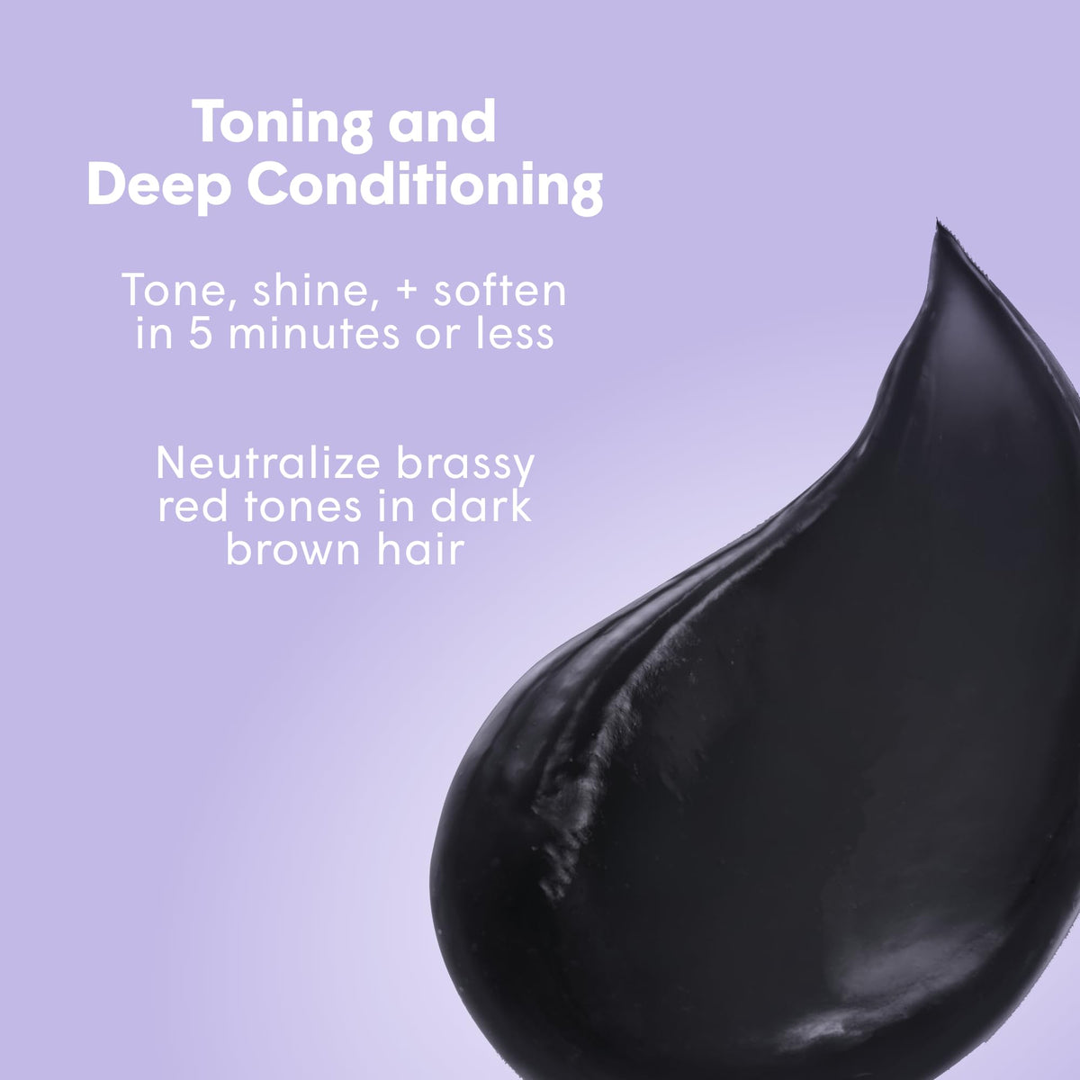 dpHUE Gloss+ Green swatch shows toning effect for brassy tones on dark hair