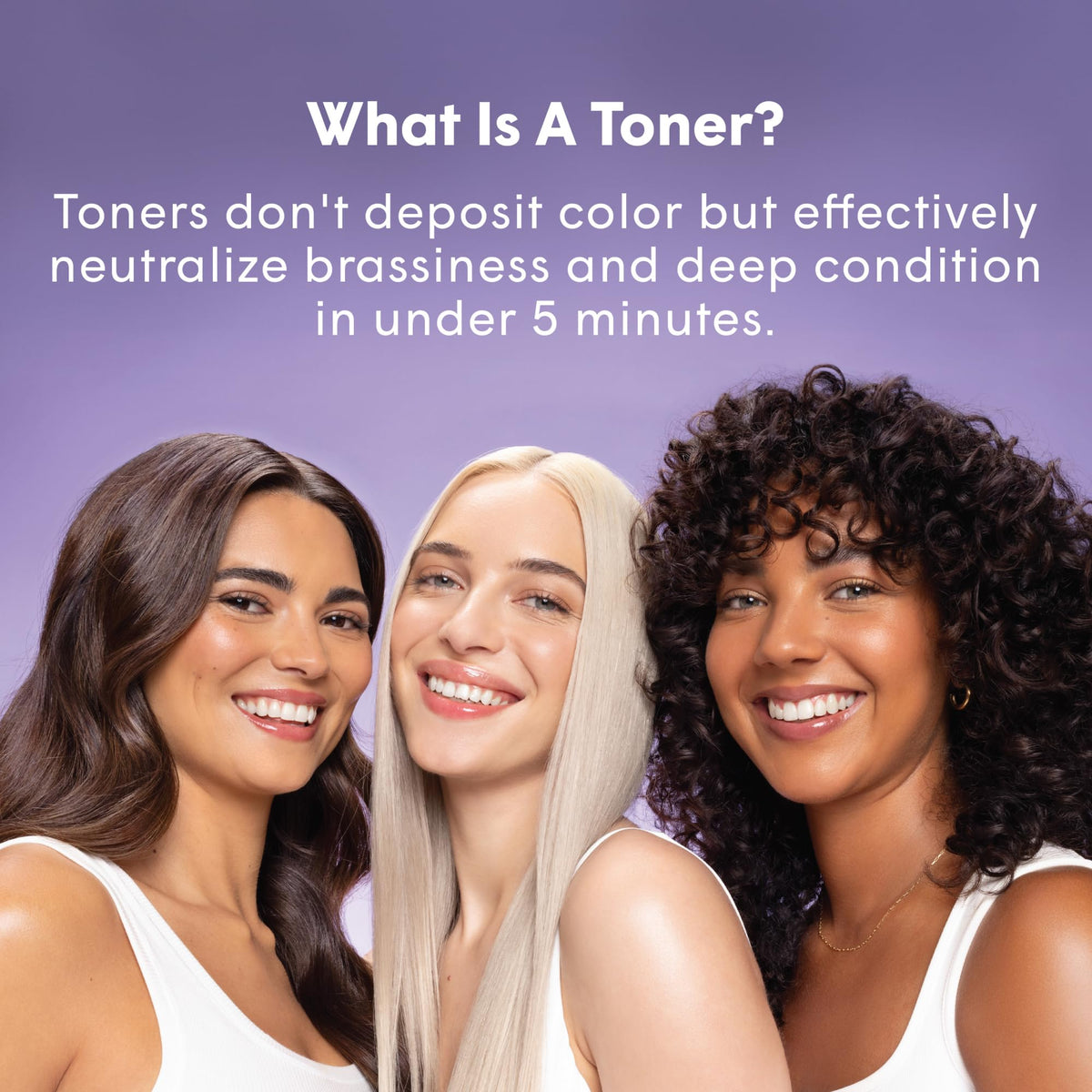 dpHUE Gloss+ Toning Purple application applied to damp hair for quick toning