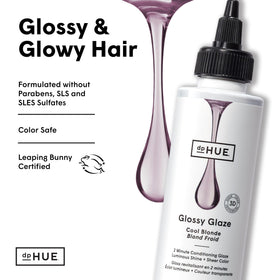 dpHUE Glossy Glaze Cool Blonde color swatch highlighting subtle tint and shine