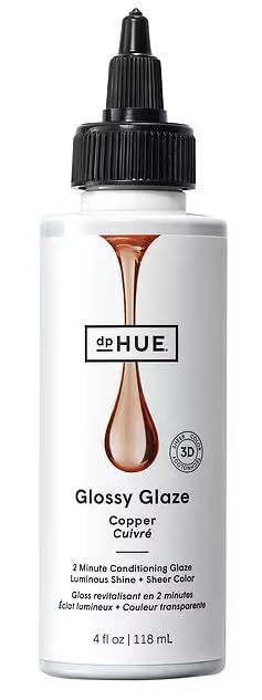 dpHUE Glossy Glaze Copper bottle close-up showing salon-ready shine