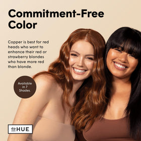 dpHUE Glossy Glaze Copper in shower rinse reveals smooth frizz-free finish