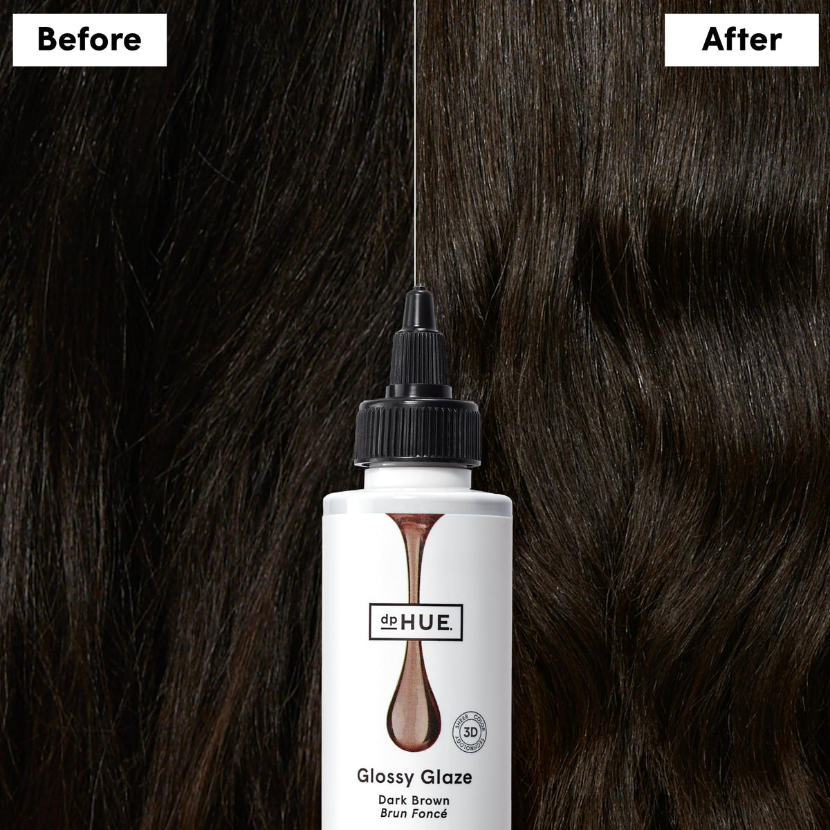 dpHUE Glossy Glaze delivers salon-like shine in two minutes with a soft finish.