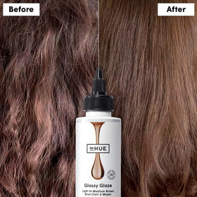 dpHUE Glossy Glaze hair shine close-up reveals luminous strands.