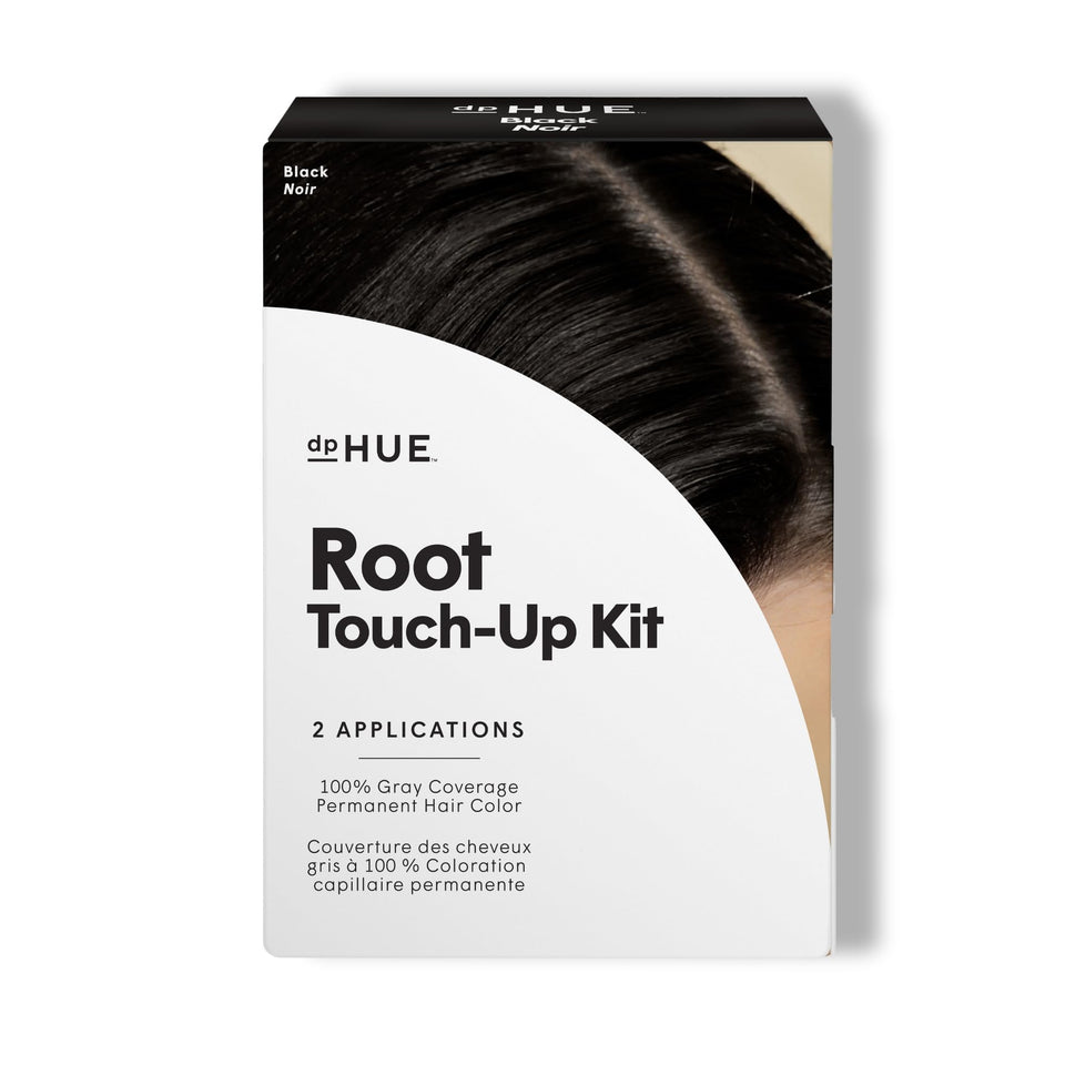 dpHUE Root Touch-Up black bottle for quick gray coverage between salon visits
