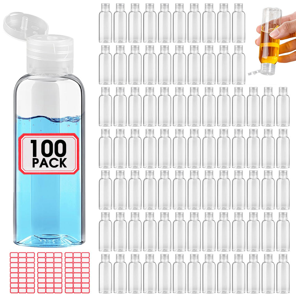 DPLASKA empty travel bottles with flip cap offer leakproof packing