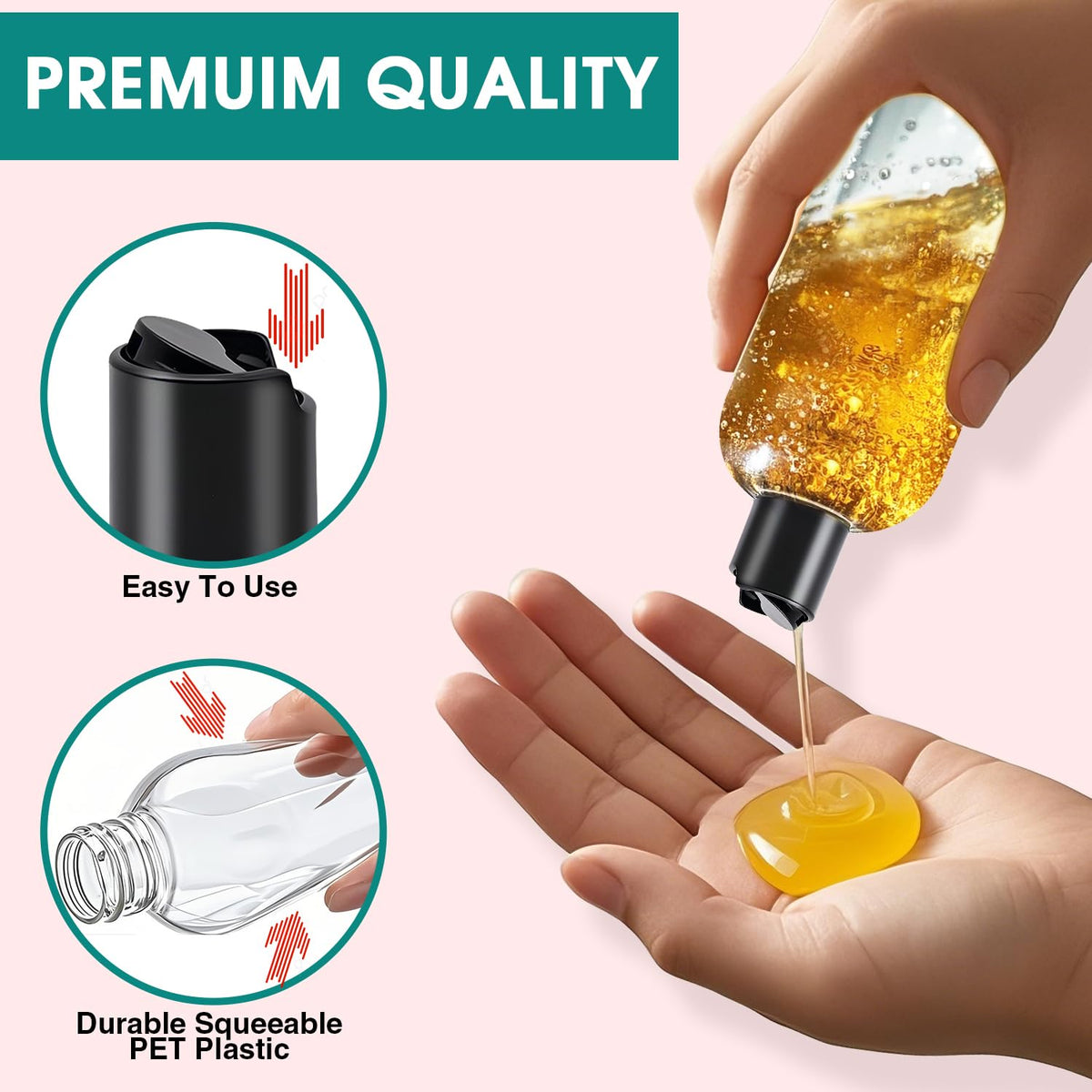 DPLASKA durable PET bottle for reusable travel containers.