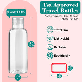 DPLASKA transparent 100 ml bottles show contents for quick identification on the go