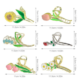 DPWCVM daisy flower clip secures hair for everyday wear with light style.