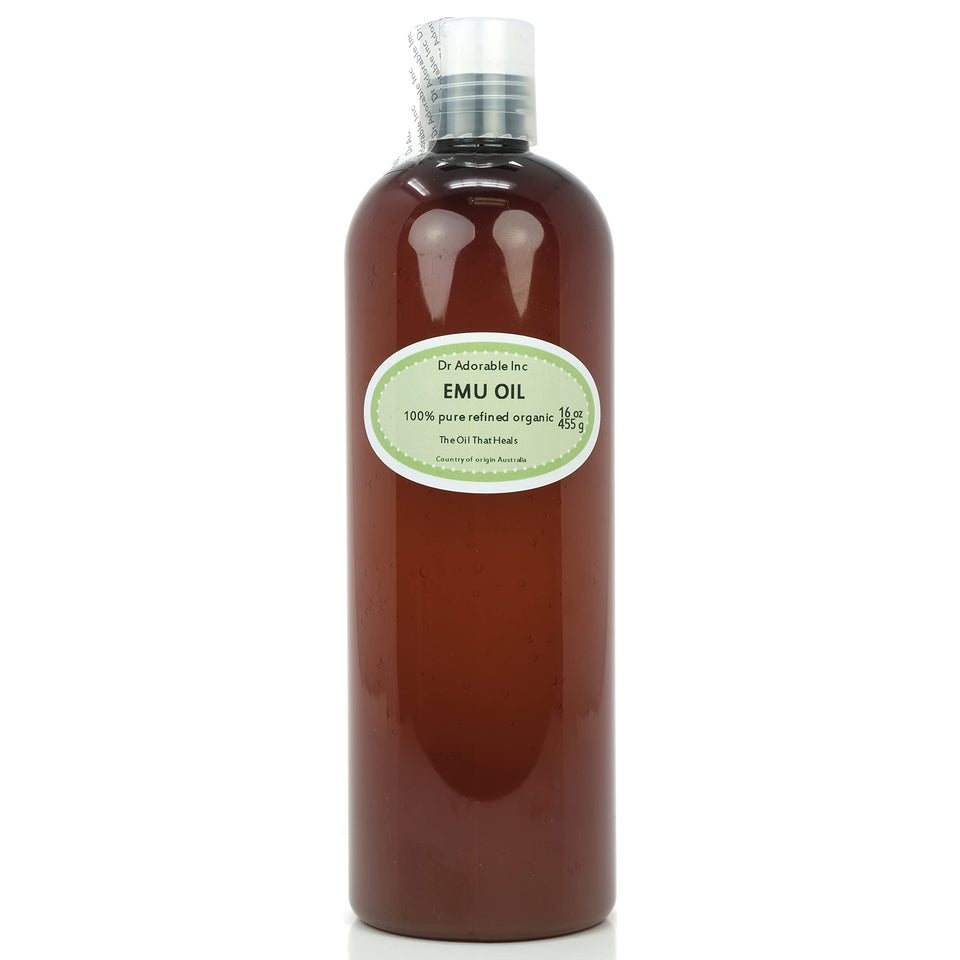 Dr Adorable Creamy Emu Oil bottle highlights rapid hydration for hydrated skin