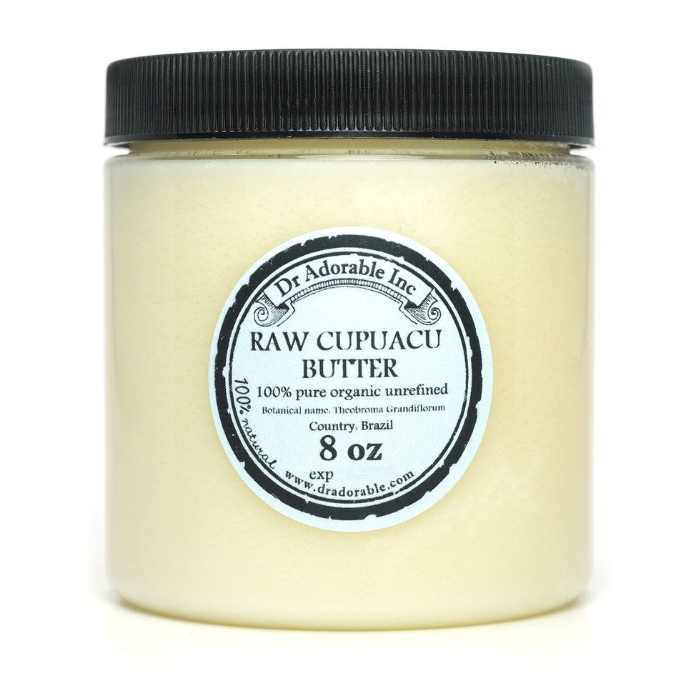 Dr Adorable Cupuacu Butter 8oz jar offers deep hydration for soft, smooth skin.