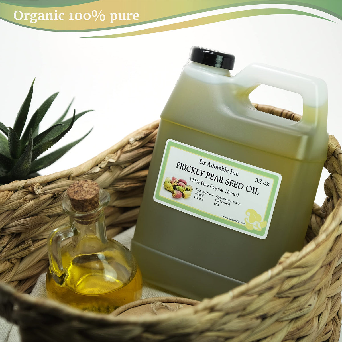 Pouring Dr Adorable Prickly Pear Seed Oil shows smooth texture and flow