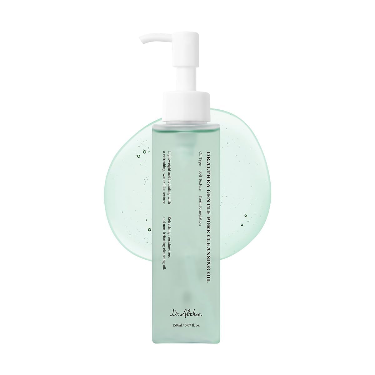 Dr.Althea Gentle Pore Cleansing Oil bottle, lightweight cleanser for refreshing makeup removal.