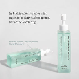 Vegan-certified Dr.Althea cleanser bottle displayed on a clean bathroom counter.