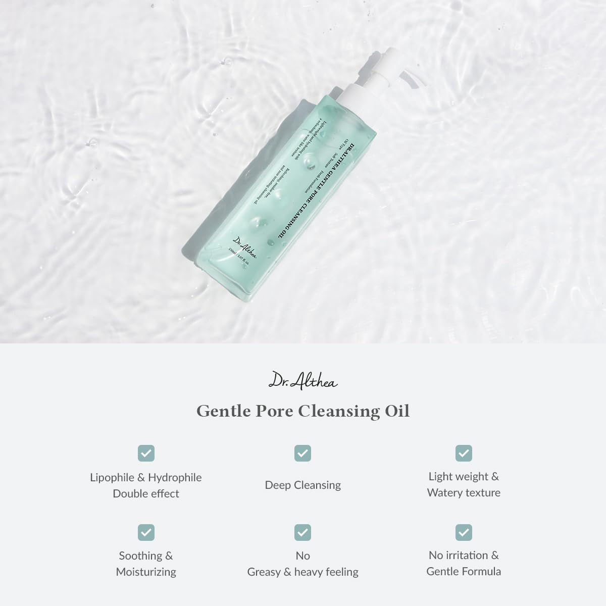 Rinse-off moment showing oil turning milky as it emulsifies.