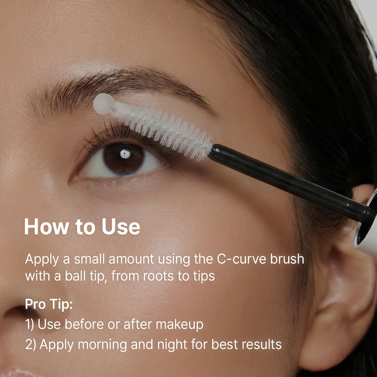 Night-time use of Dr.Althea Lash Boost Serum before sleep