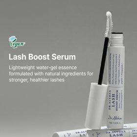 Dr.Althea Lash Boost Serum packaging box emphasizing vegan formula