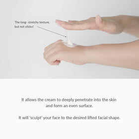 Dr.Althea Rapid Firm Sculpting Cream application swatch shows smooth spread.