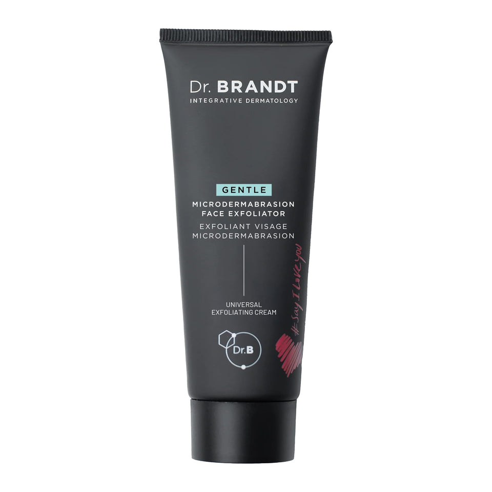 Dr Brandt Microdermabrasion jar close-up shows creamy exfoliator for smoother skin