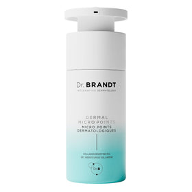 Dr. Brandt Needles No More bottle close-up for collagen support and texture refinement