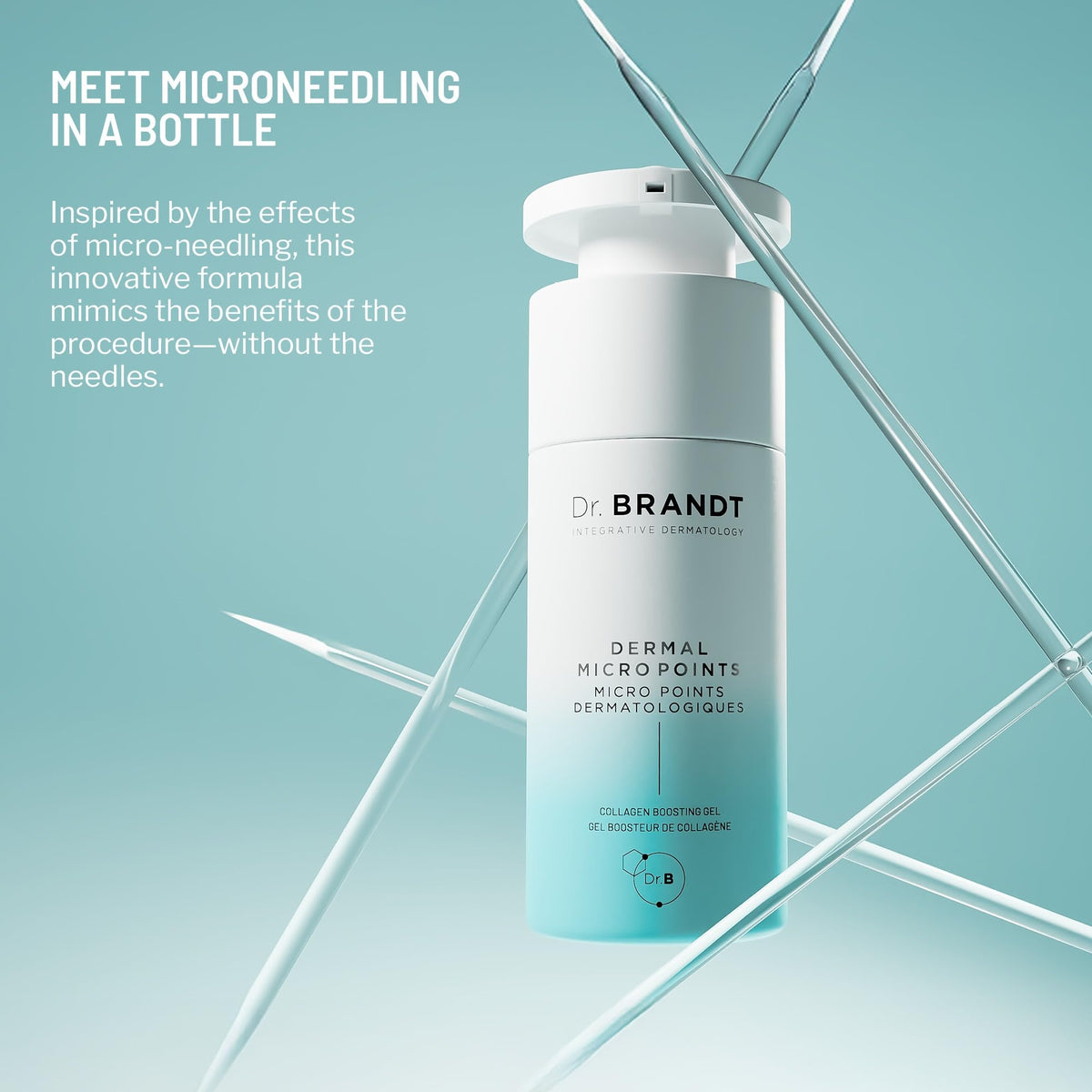 Dr. Brandt Needles No More peptides and spicules close-up for skin-lift potential