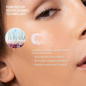 Dr. Brandt Needles No More texture application on clean skin for smoothing