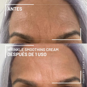 Dr. Brandt Needles No More Wrinkle Smoothing Cream dispensing pump for precise application.