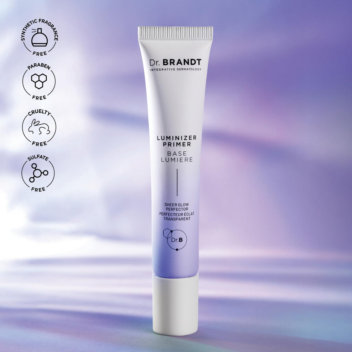 Dr. Brandt Pores No More Luminizer Primer glow finish reduces shine.