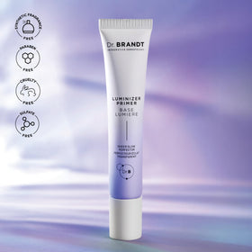 Dr. Brandt Pores No More Luminizer Primer glow finish reduces shine.