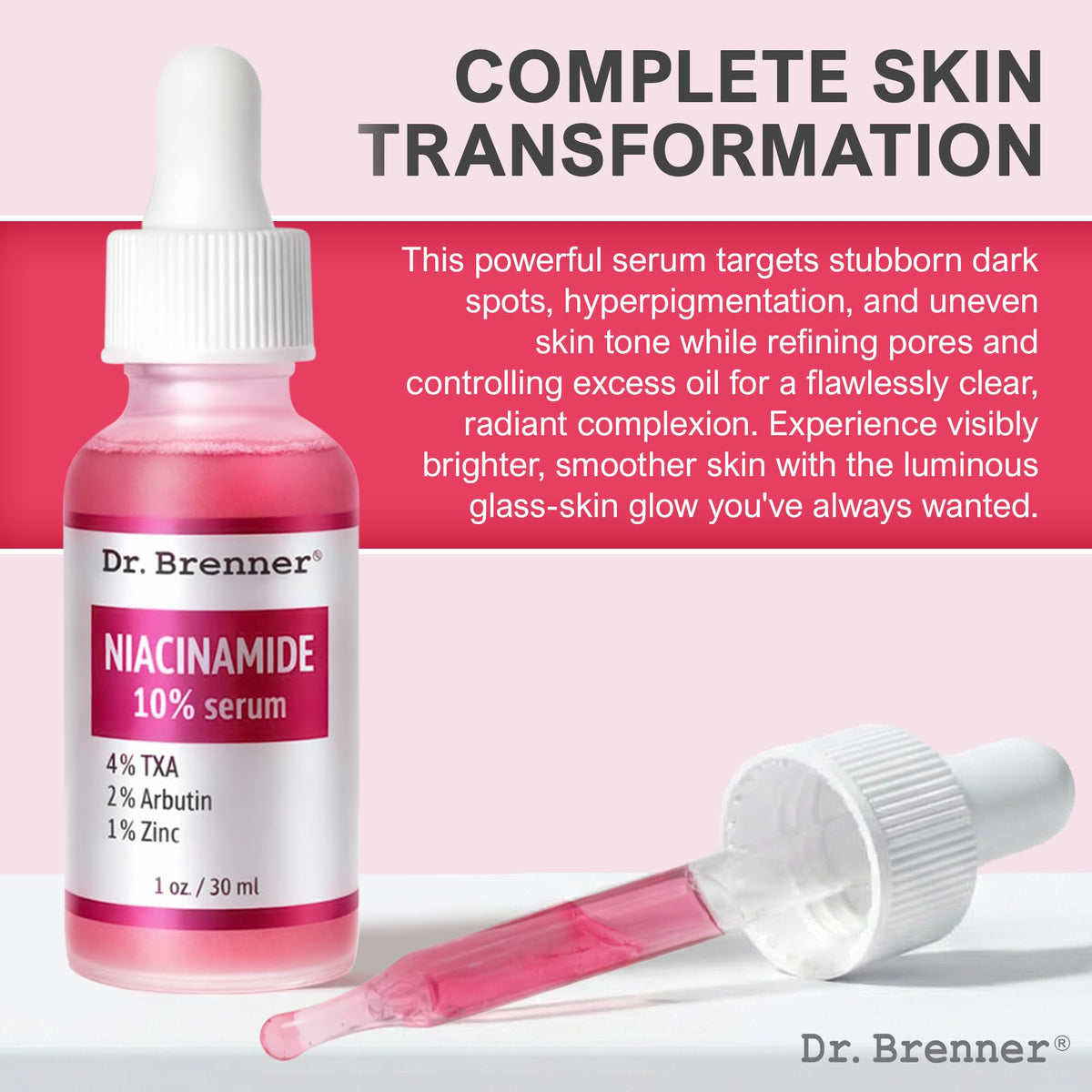 Applying the serum showing pore-minimizing and sebum control benefits