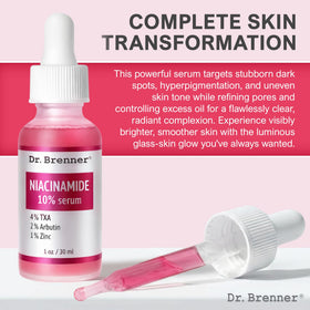Applying the serum showing pore-minimizing and sebum control benefits