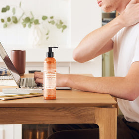 Dr. Bronner's Orange Lavender Lotion fragrance enhances daily routine.