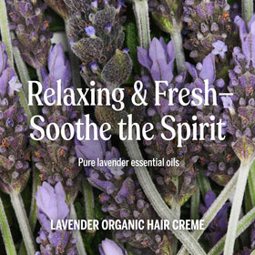 Dr. Bronner's Organic Hair Crème Lavender Coconut oil drops for nourished softness
