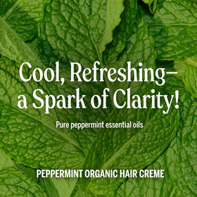 Close-up on hair strands with Dr. Bronner's Peppermint Creme