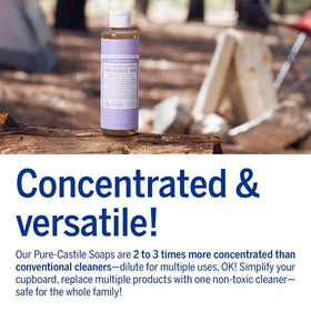 Dr. Bronner's Baby Unscented Pure-Castile bottle, gentle option for sensitive skin.