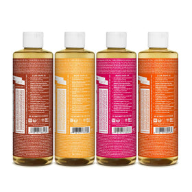 Dr. Bronner's Pure-Castile Citrus bottle with bright aroma for versatile cleaning