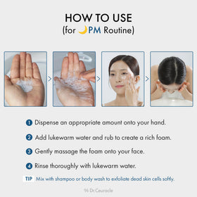 Dr.Ceuracle Pro Balance soft-skin closeup hints smoother skin after wash