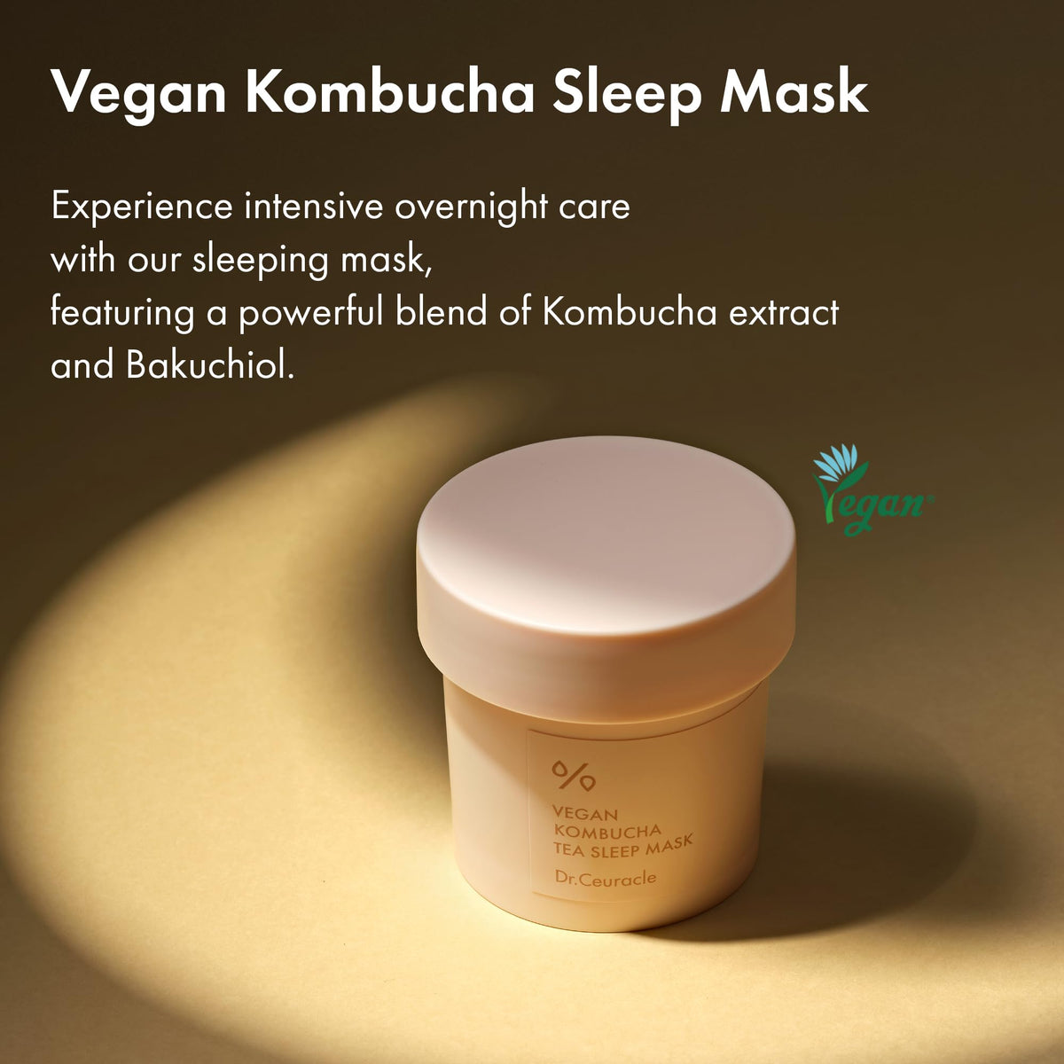 Dr.Ceuracle Vegan Kombucha Tea Sleeping Mask jar closeup showing creamy texture