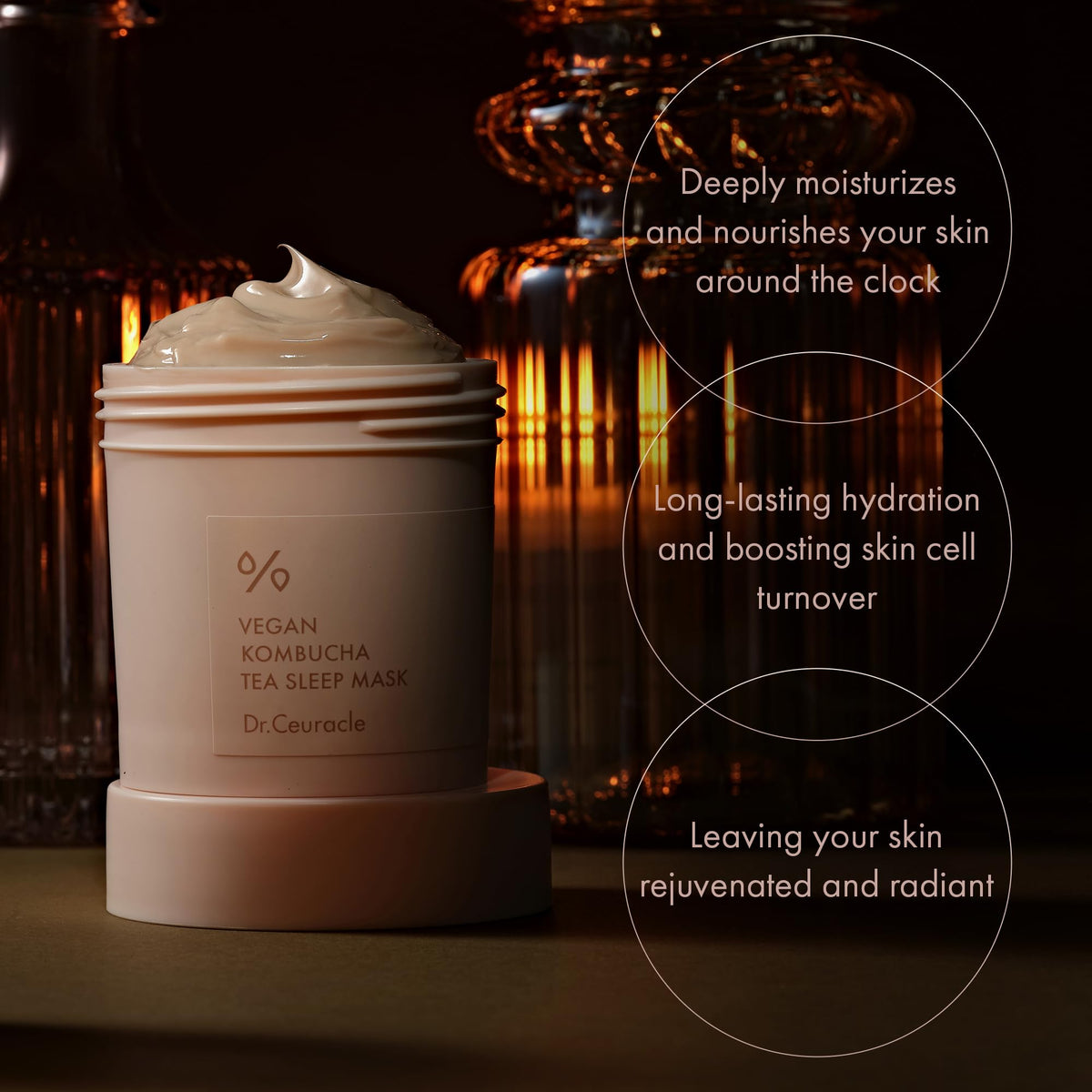 Dr.Ceuracle Vegan Kombucha Tea Sleeping Mask texture melting like butter during application