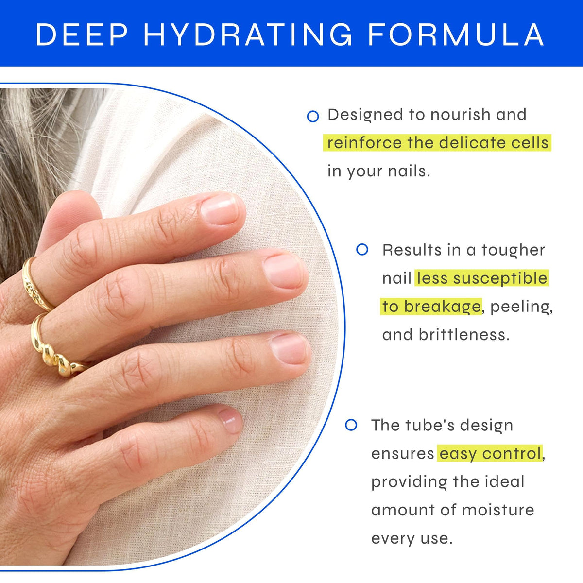 Dr. Dana Beauty natural nail strengthener serum nourishes cuticles for sturdier nails.