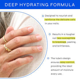 Dr. Dana Beauty natural nail strengthener serum nourishes cuticles for sturdier nails.