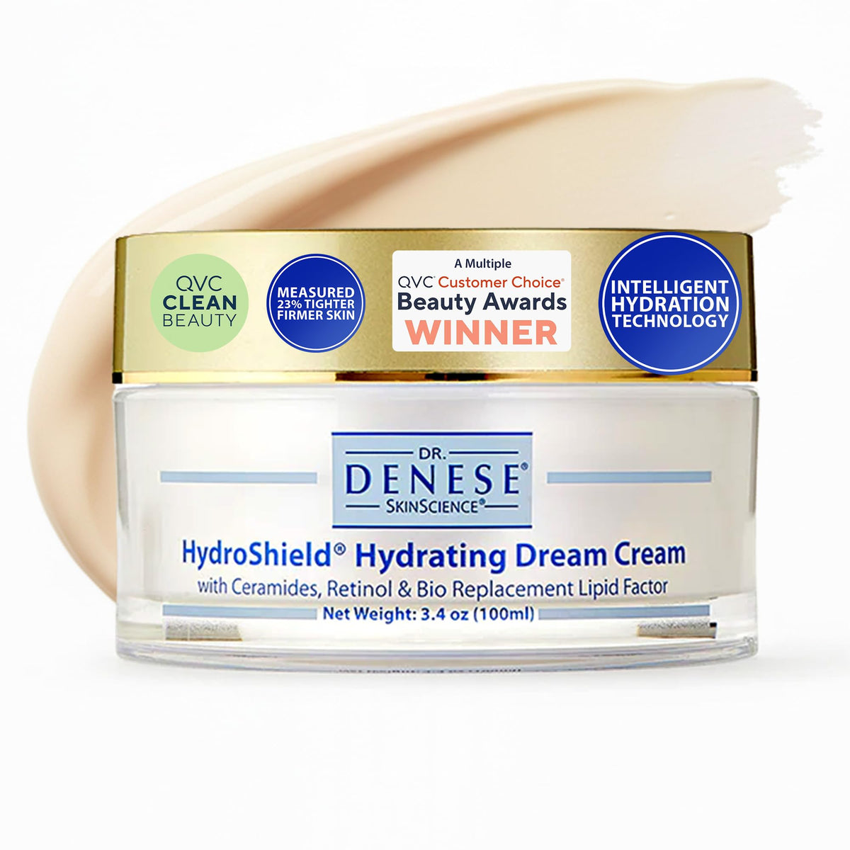 Dr. Denese HydroShield Dream Cream jar for deep hydration and radiant skin