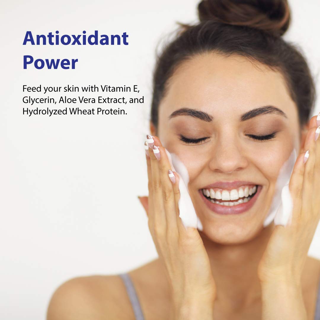 Dr. Denese Hydrating Cleanser with Vitamin E and Aloe ingredients close-up.