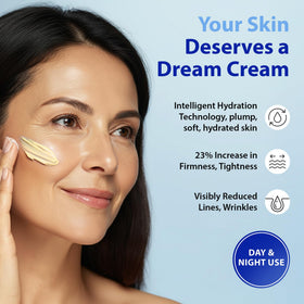 HydroShield Dream Cream texture close-up for silky skin.