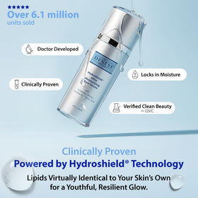 Pump action of HydroShield serum for easy daily application