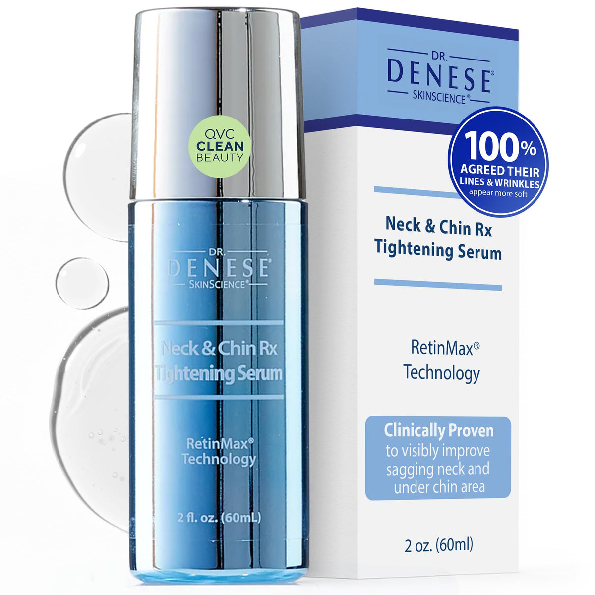 Dr. Denese Neck Serum Roll-On bottle front for refined neck definition