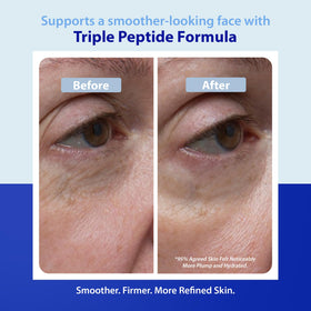 Dr. Denese peptide complex ingredients highlighted for smoothing effects