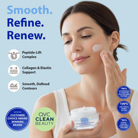 Dr. Denese triple-strength wrinkle smoother jar close-up with creamy texture