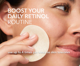 Dr Dennis Gross Advanced Retinol Ferulic bottle and pads illustrate easy skincare routine