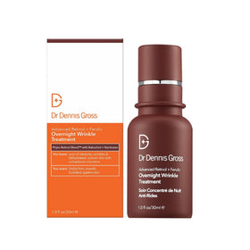 Dr Dennis Gross Advanced Retinol Ferulic Overnight night-time routine with bottle-pump