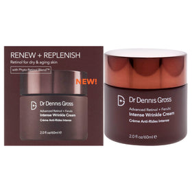Dr Dennis Gross Advanced Retinol Plus Ferulic jar close-up, silky matte finish.
